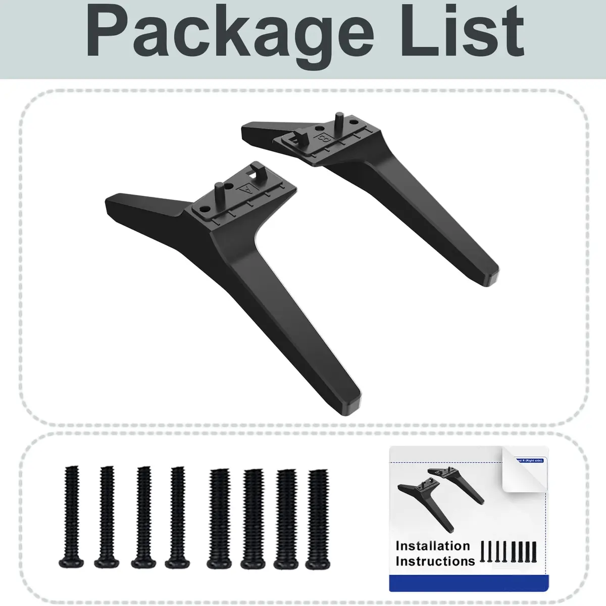 Maozhren Replacement TV Stand Legs for LG 49-55 Inch TVs | Includes Screws & Instructions - view 8