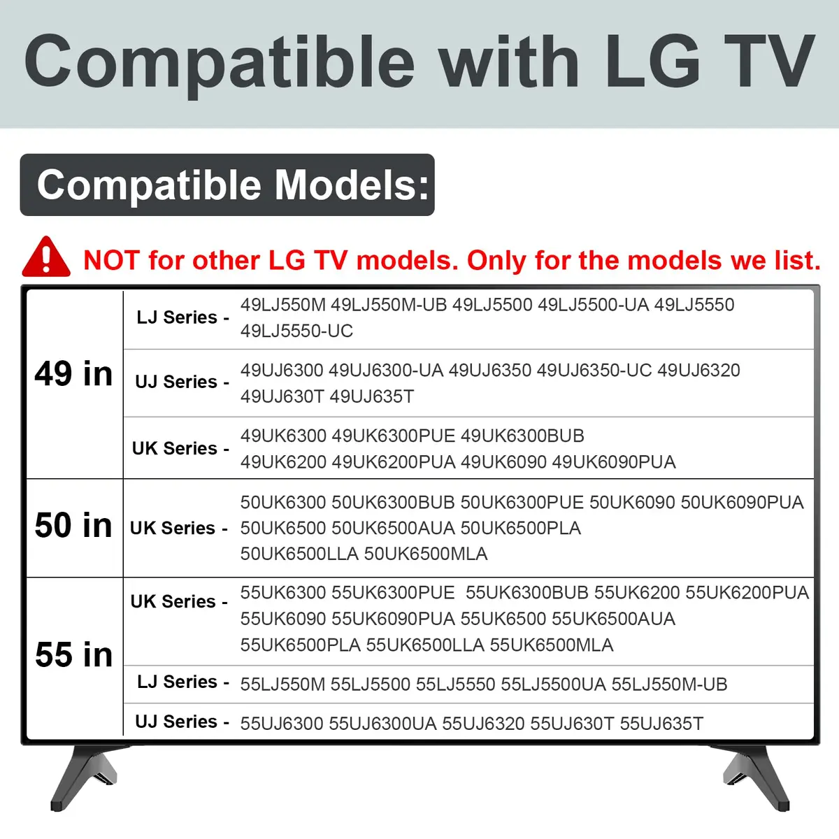 Maozhren Replacement TV Stand Legs for LG 49-55 Inch TVs | Includes Screws & Instructions - view 2