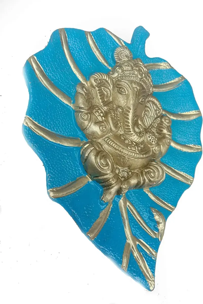 Craft Trade Blue Metal Wall Hanging Sculpture 19cm (7.5") x 15cm (6") | Vastu Item for Good Luck - view 6
