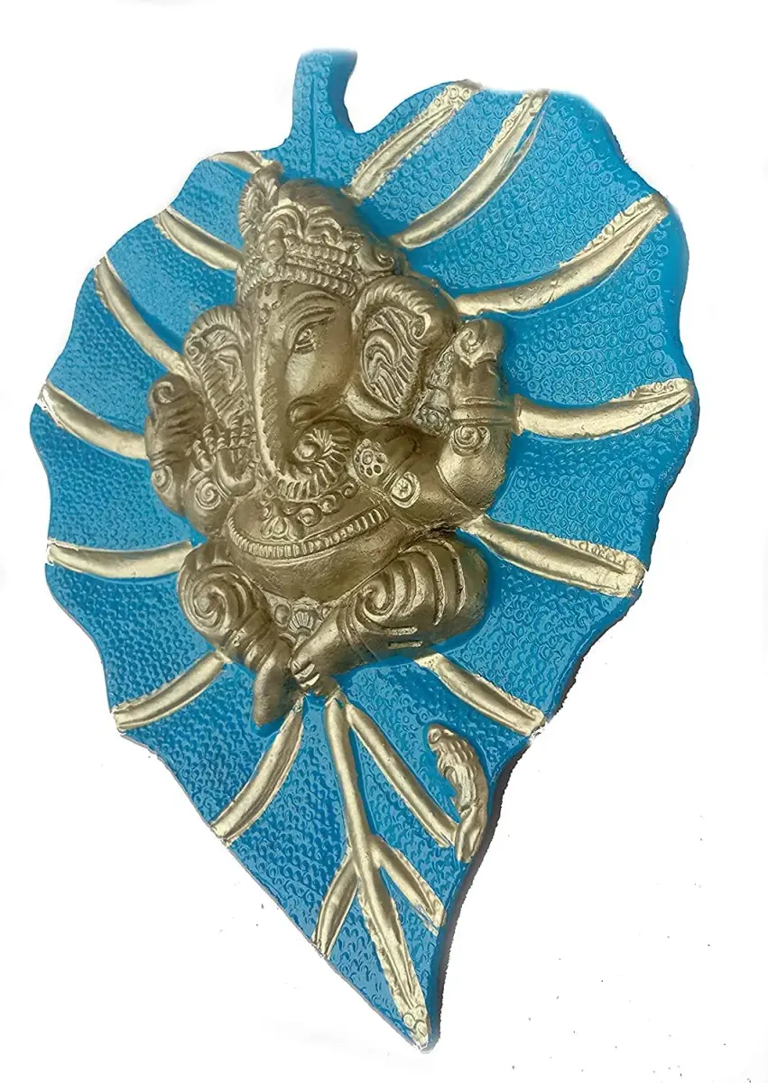 Craft Trade Blue Metal Wall Hanging Sculpture 19cm (7.5") x 15cm (6") | Vastu Item for Good Luck - view 5