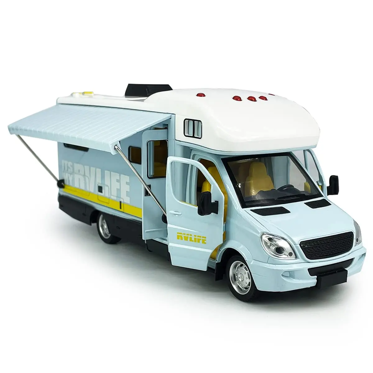 VIIGER Toy Camper RV Motorhome for Kids 8.3"L x 2.7"W x 3.6"H | Diecast Metal Play Vehicle - view 5