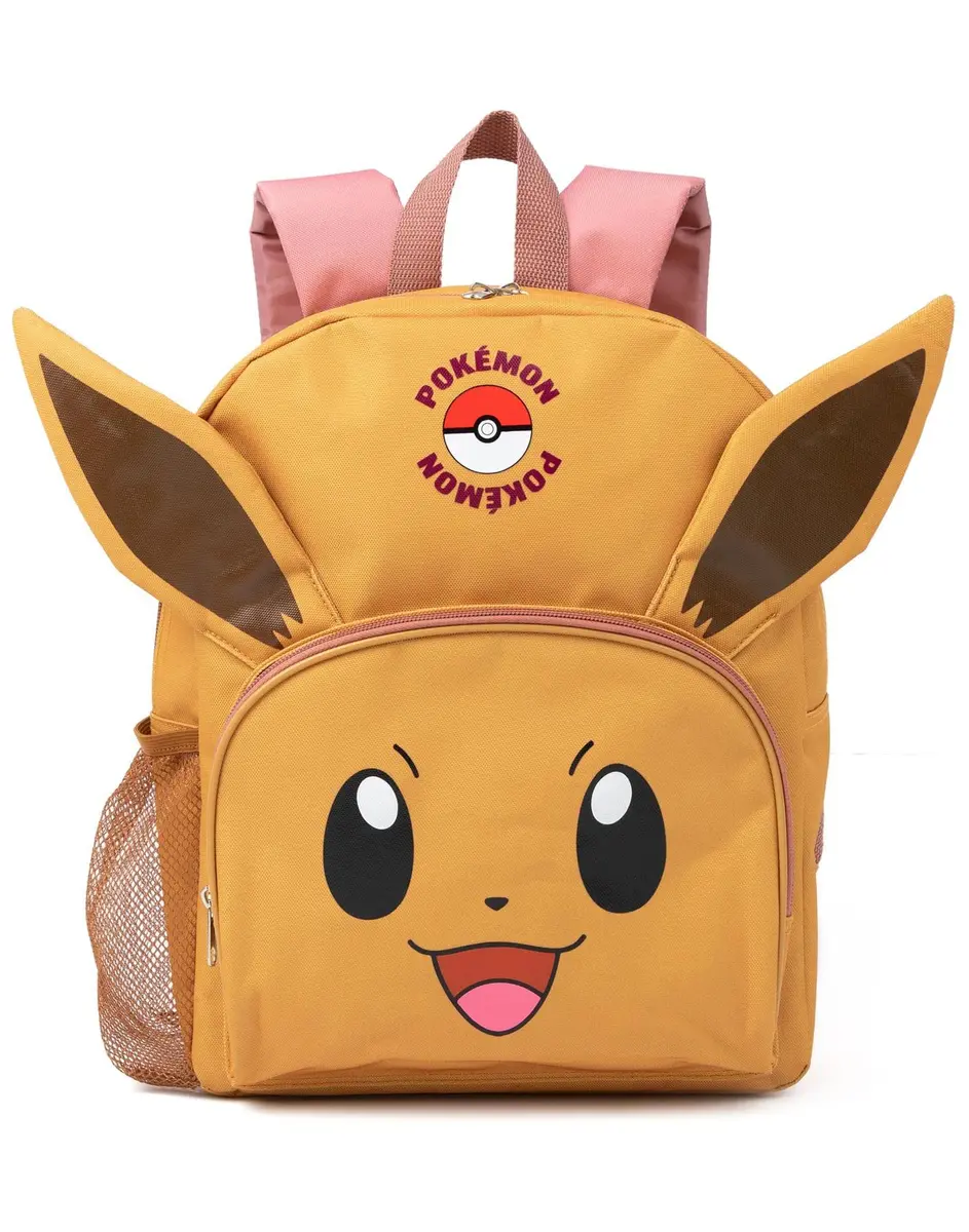 Pokémon Eevee Kids 4 Piece Backpack Set Brown Pink Rucksack Lunch Bag Pencil Case Water Bottle School Accessories Bundle - view 2