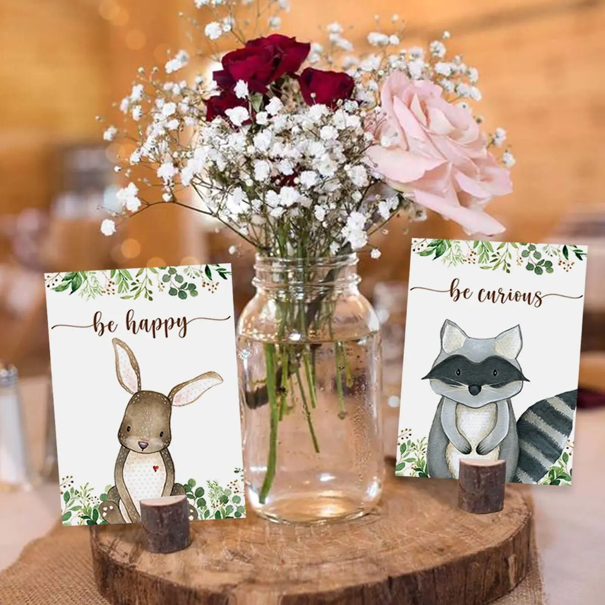 Buerhanerry Woodland Centerpieces 8 pcs | Woodland Baby Shower Table Decor - view 5