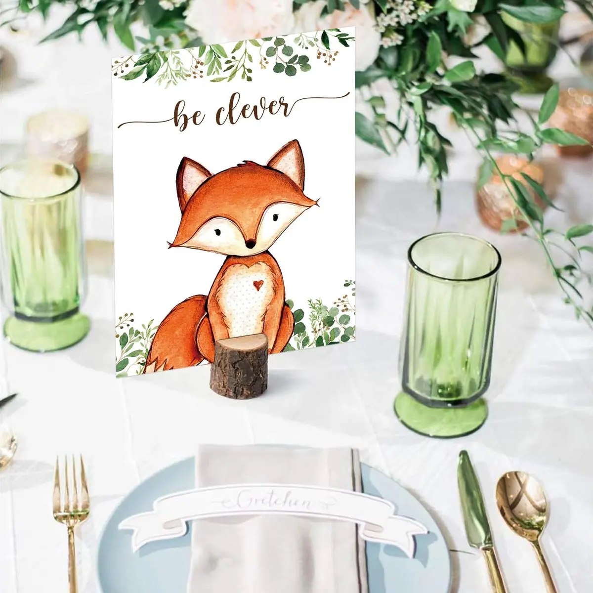 Buerhanerry Woodland Centerpieces 8 pcs | Woodland Baby Shower Table Decor - view 6