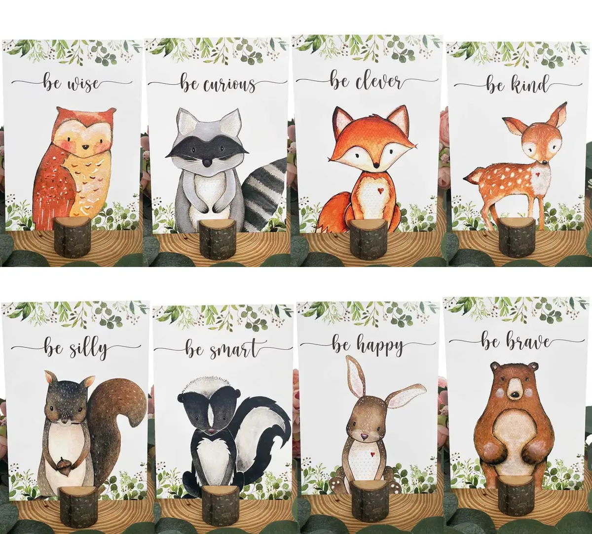 Buerhanerry Woodland Centerpieces 8 pcs | Woodland Baby Shower Table Decor - main product image