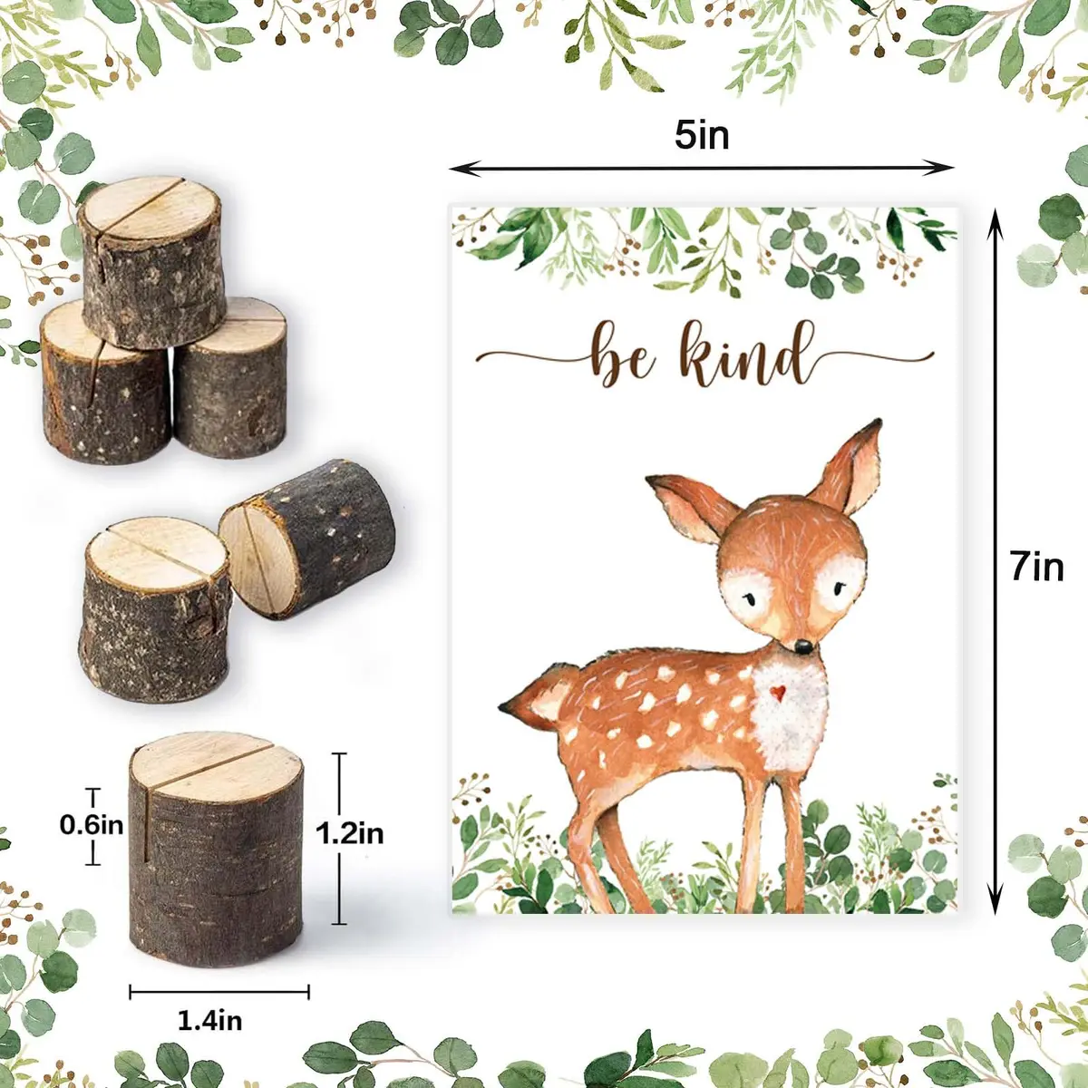 Buerhanerry Woodland Centerpieces 8 pcs | Woodland Baby Shower Table Decor - view 3