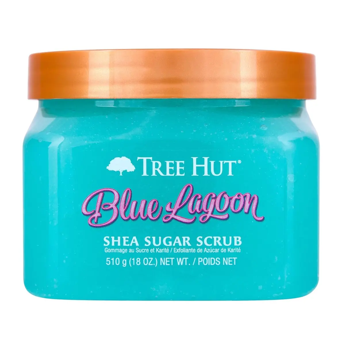 Tree Hut Shea Sugar Scrub, Blue Lagoon, 18 oz | Oceanic Benefits & Hydration - main product image