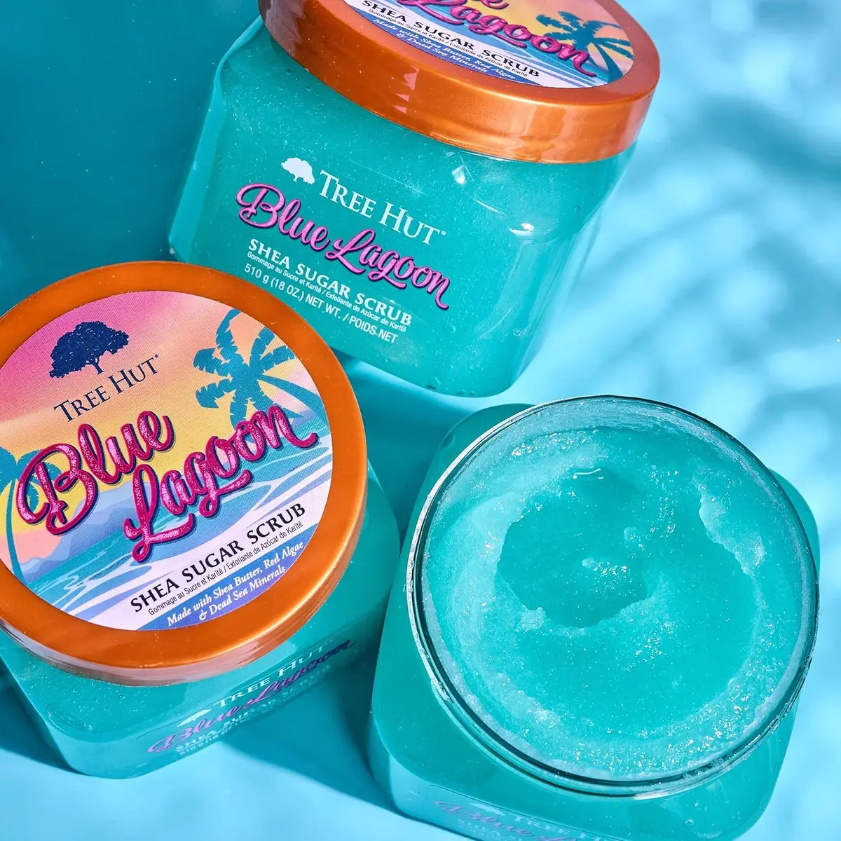 Tree Hut Shea Sugar Scrub, Blue Lagoon, 18 oz | Oceanic Benefits & Hydration - view 5