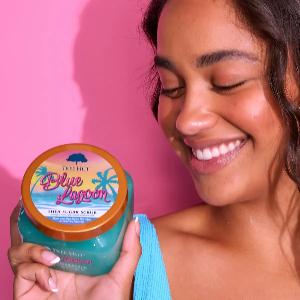 Tree Hut Shea Sugar Scrub, Blue Lagoon, 18 oz | Oceanic Benefits & Hydration - view 7