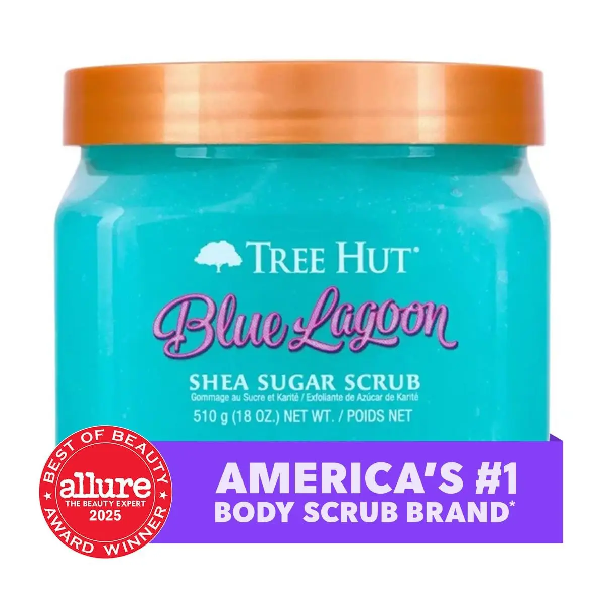 Tree Hut Shea Sugar Scrub, Blue Lagoon, 18 oz | Oceanic Benefits & Hydration - view 3