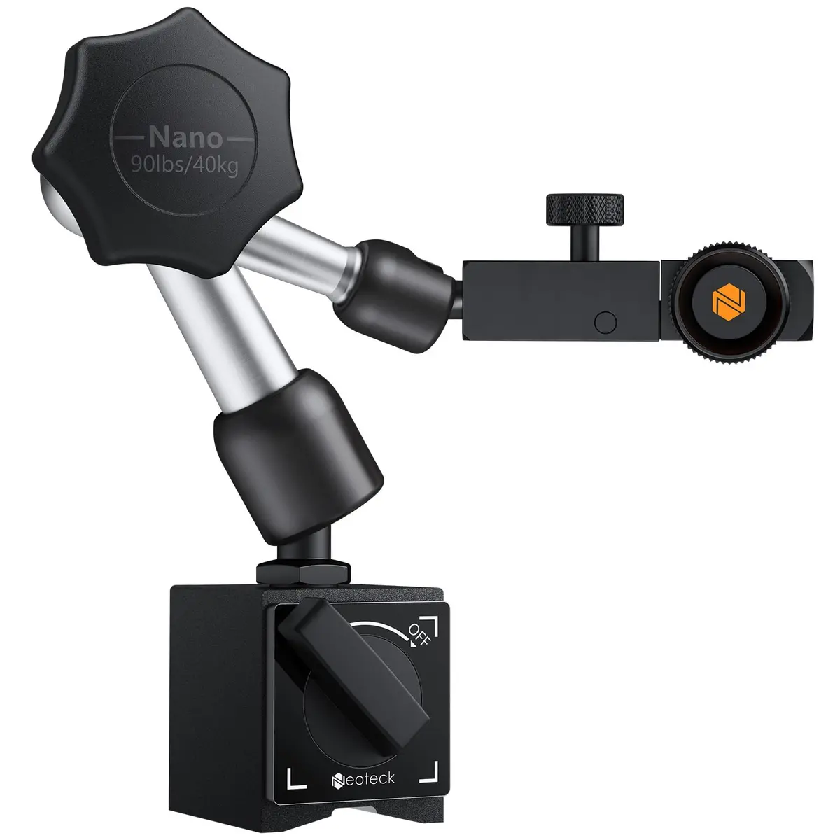 Neoteck Magnetic Base Stand for Test Indicators | 90lbs/40kg Tensile Force, Steel, Compact & Precise - main product image