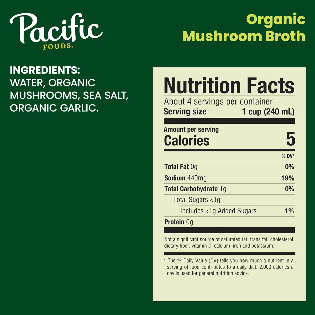 Pacific Foods Organic Mushroom Broth 32 Fl Oz (Pack of 2) | Vegan, Gluten-Free & Kosher - view 2