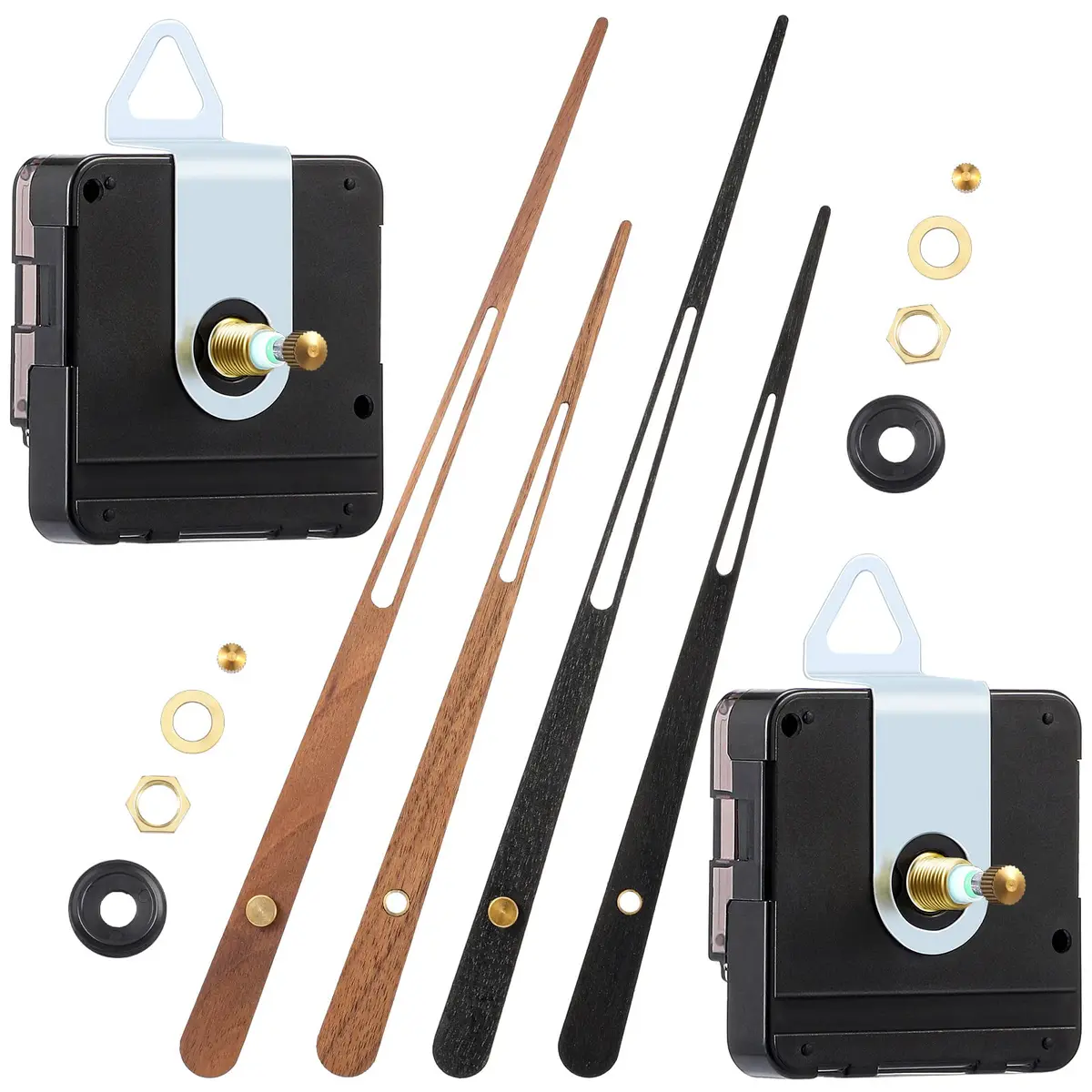 Jadive 2 Pcs Clock Movement Long Shaft | Fit for 24'' Clock, 32.5mm Shaft, DIY Repair - main product image
