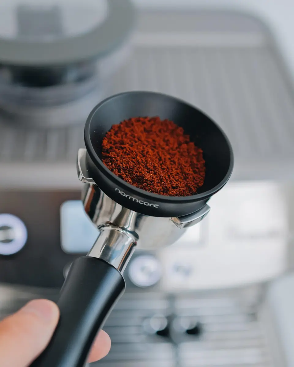 Normcore 54mm Magnetic Dosing Funnel V2 - Espresso Coffee Dosing Ring - 18mm Anodized Aluminum with 8 Neodymium Magnets Fits 54mm Breville Portafilter - view 6