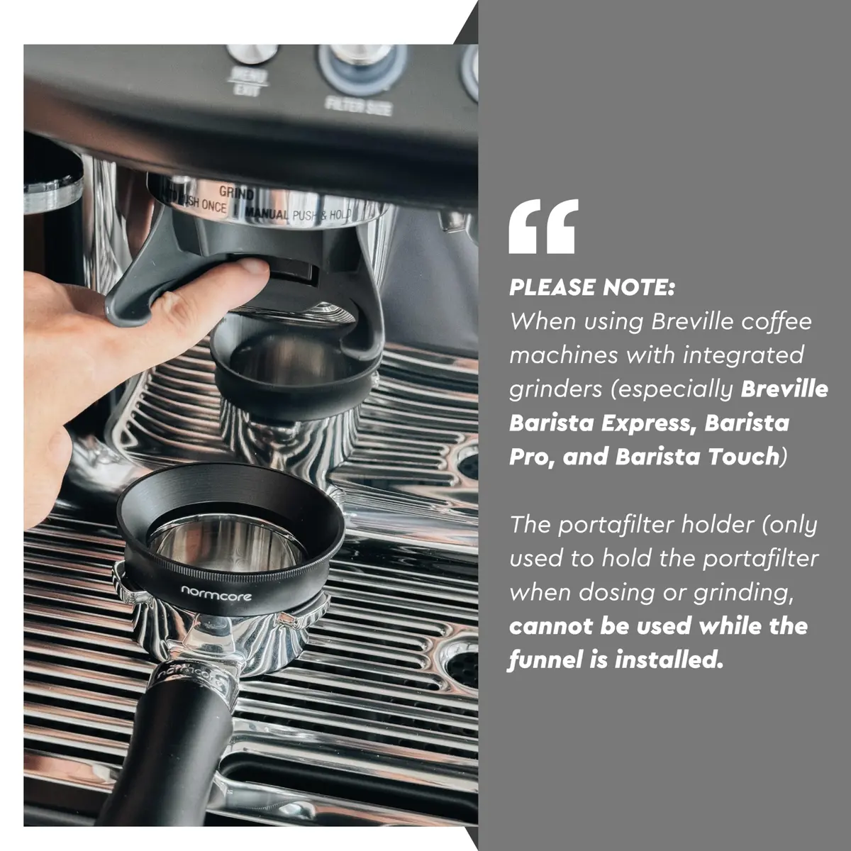 Normcore 54mm Magnetic Dosing Funnel V2 - Espresso Coffee Dosing Ring - 18mm Anodized Aluminum with 8 Neodymium Magnets Fits 54mm Breville Portafilter - view 2