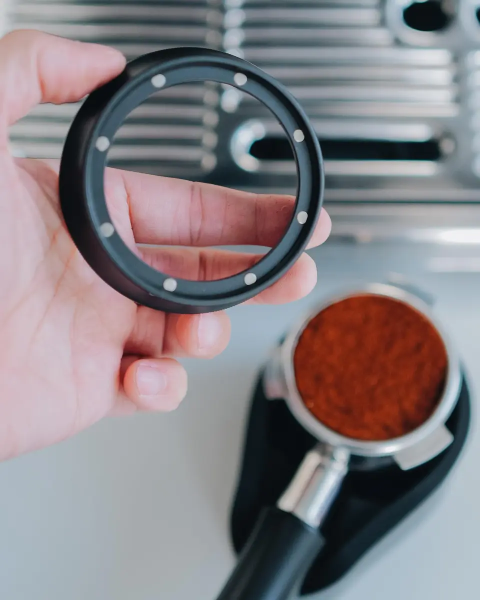 Normcore 54mm Magnetic Dosing Funnel V2 - Espresso Coffee Dosing Ring - 18mm Anodized Aluminum with 8 Neodymium Magnets Fits 54mm Breville Portafilter - view 3