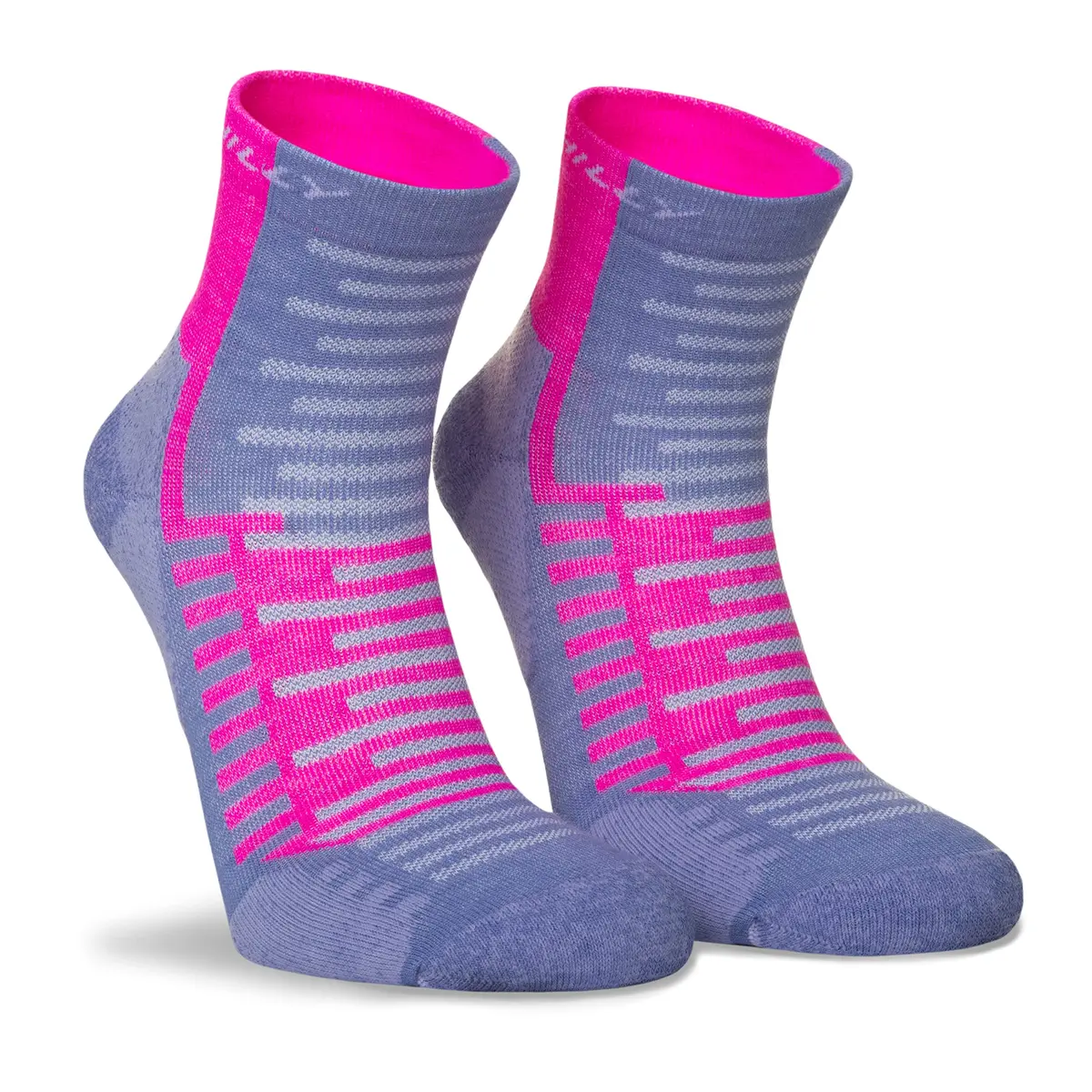 Hilly Active Anklet - Min Cushioning, Lilac/Pink, Large | Eco-Friendly Moisture Wicking Socks - main product image