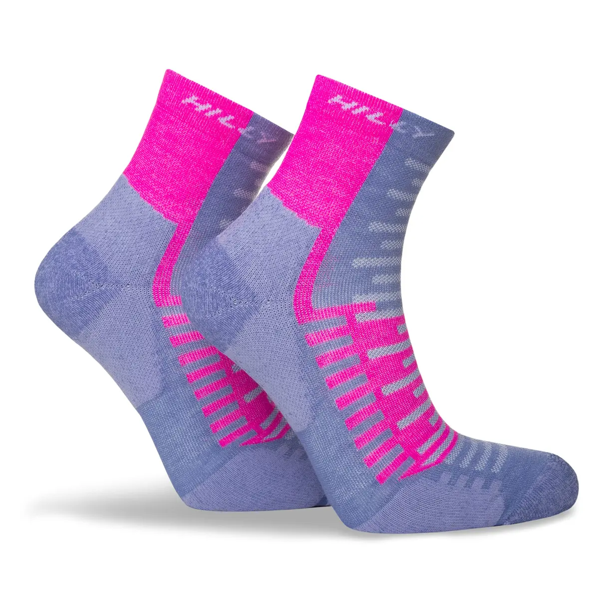 Hilly Active Anklet - Min Cushioning, Lilac/Pink, Large | Eco-Friendly Moisture Wicking Socks - view 3