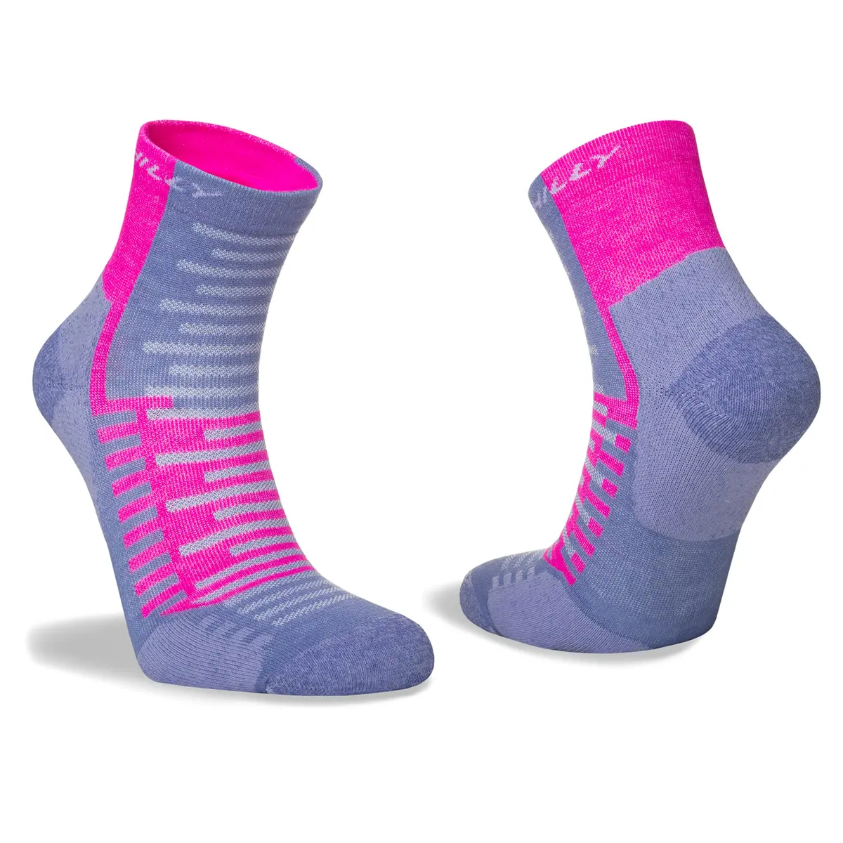 Hilly Active Anklet - Min Cushioning, Lilac/Pink, Large | Eco-Friendly Moisture Wicking Socks - view 4