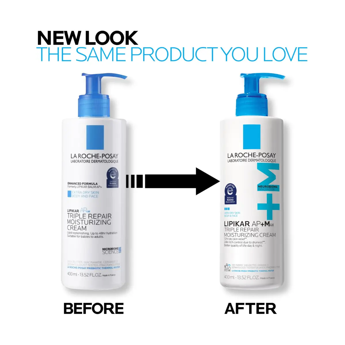 La Roche-Posay Lipikar AP+MAX Triple Repair Body Cream 400ml (13.5 Fl Oz) | Clinically Proven for Dry, Itchy Skin - view 4