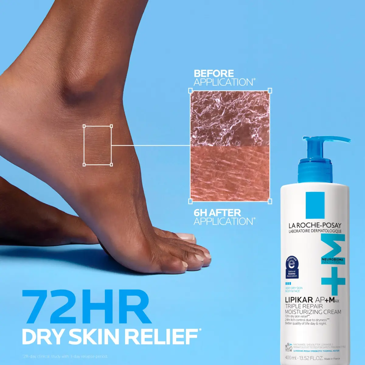 La Roche-Posay Lipikar AP+MAX Triple Repair Body Cream 400ml (13.5 Fl Oz) | Clinically Proven for Dry, Itchy Skin - view 2