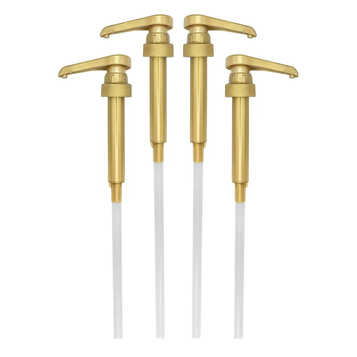 HANDIT Gold Coffee Syrup Pumps for Torani & Davinci Bottles | 8cc (0.25 oz) Dispense | 4-Pack - main product image