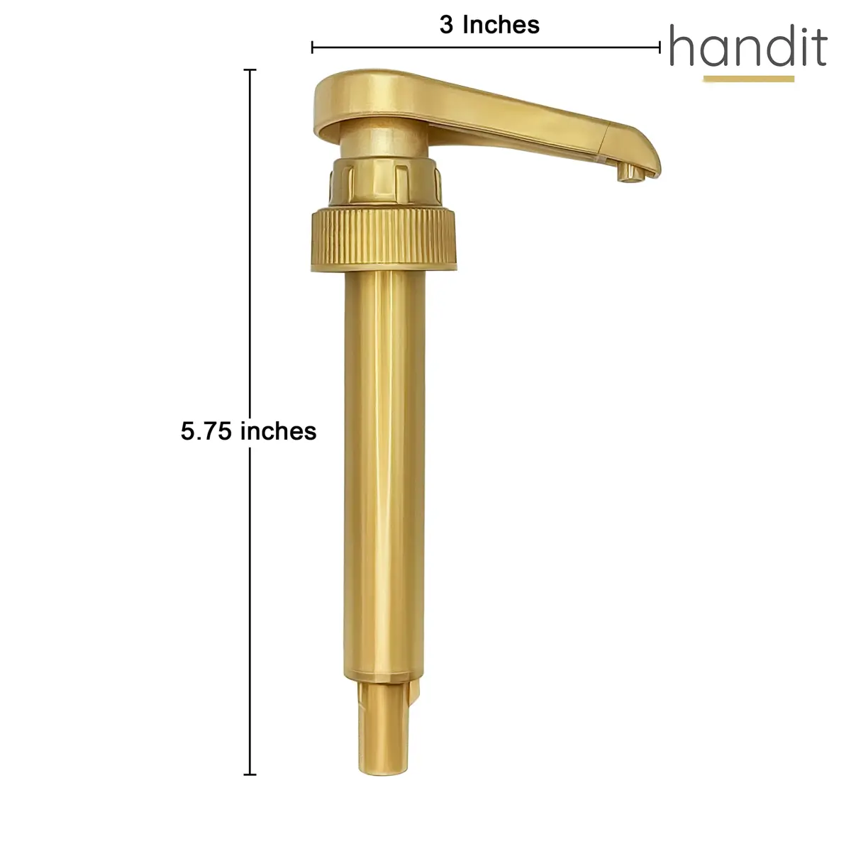 HANDIT Gold Coffee Syrup Pumps for Torani & Davinci Bottles | 8cc (0.25 oz) Dispense | 4-Pack - view 8