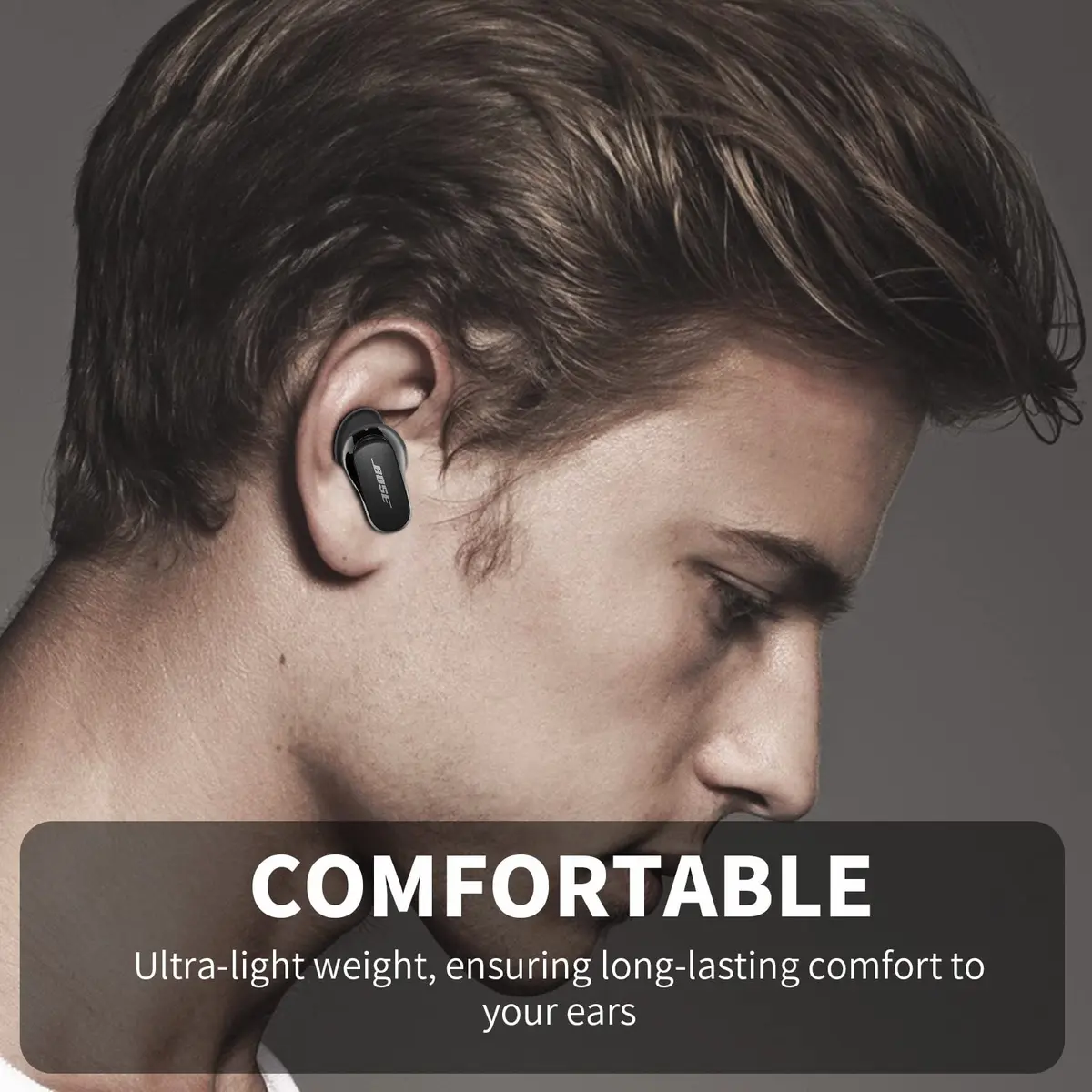 WOFRO Bose QuietComfort Ear Tips Covers - 5 Pairs, Anti Slip Silicone Sport Wingtip, Compatible with QC Earbuds 2 & Ultra (Black) | Secure Fit & Comfort - view 6