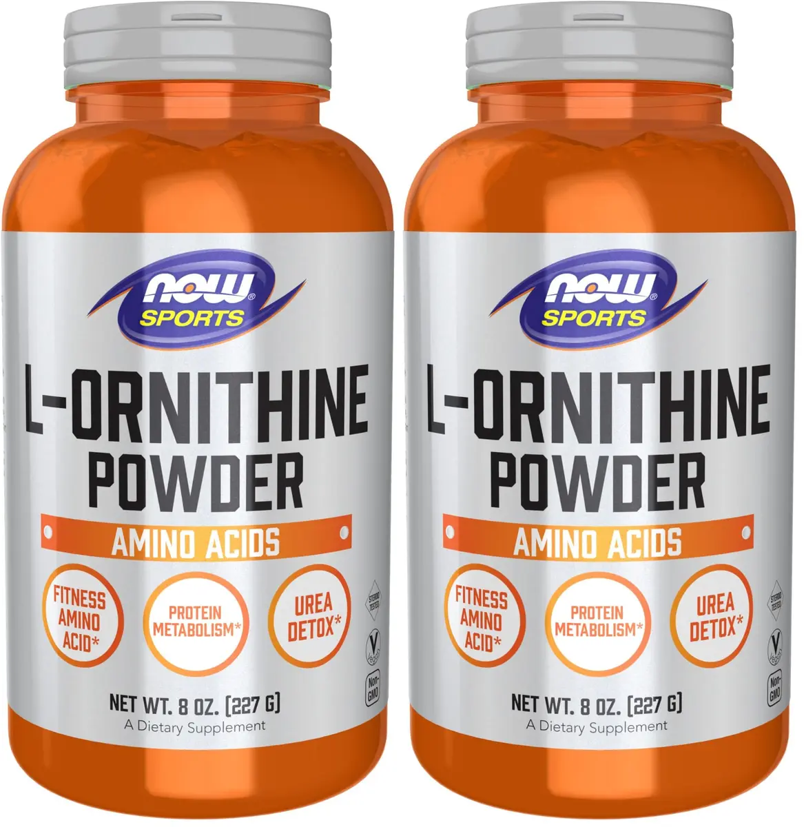 NOW L-Ornithine Powder 816 g (16 oz Pack of 2) | Supports Protein Metabolism & Urea Detox - main product image