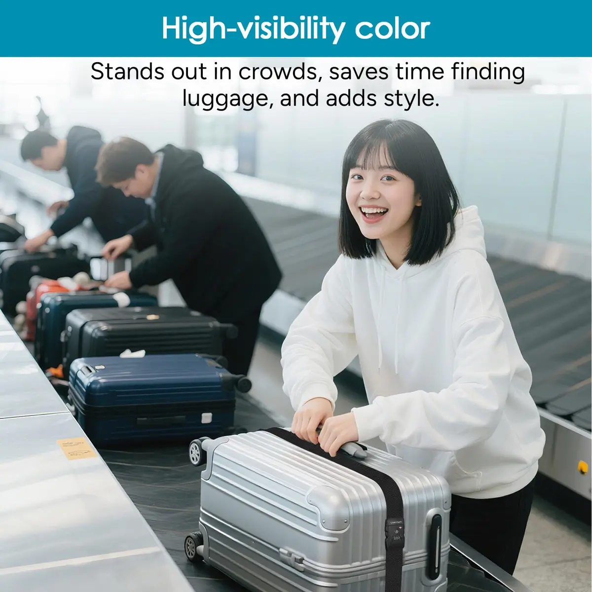 Travel Inspira Luggage Straps for Suitcases with TSA Lock | Heavy Duty, TSA Approved, Adjustable (7.72 × 3.78 × 2.40 inches) - view 4