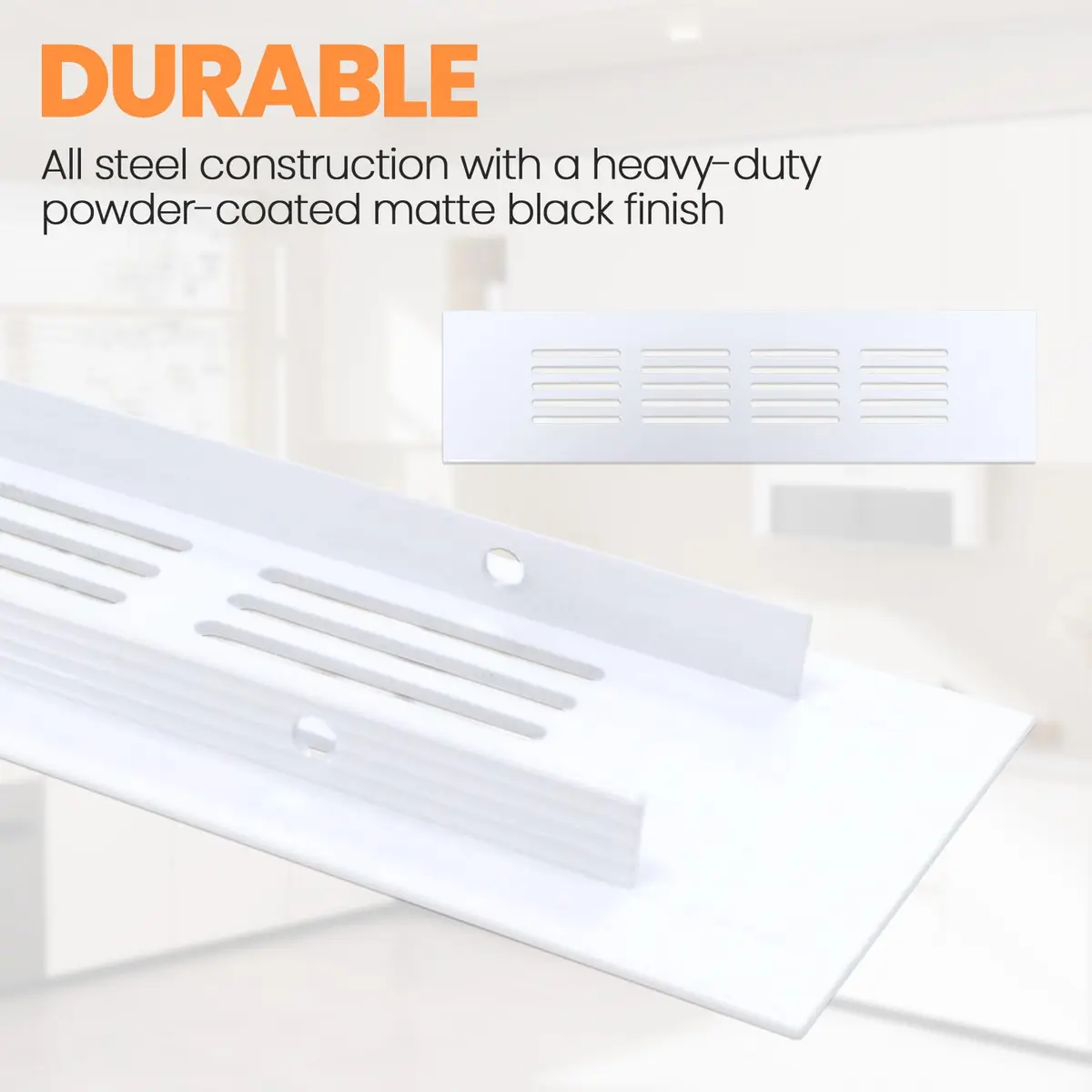 Geesatis Air Vent Covers, 2Pack White | Rust-Proof Aluminum Ventilation Grilles - view 3