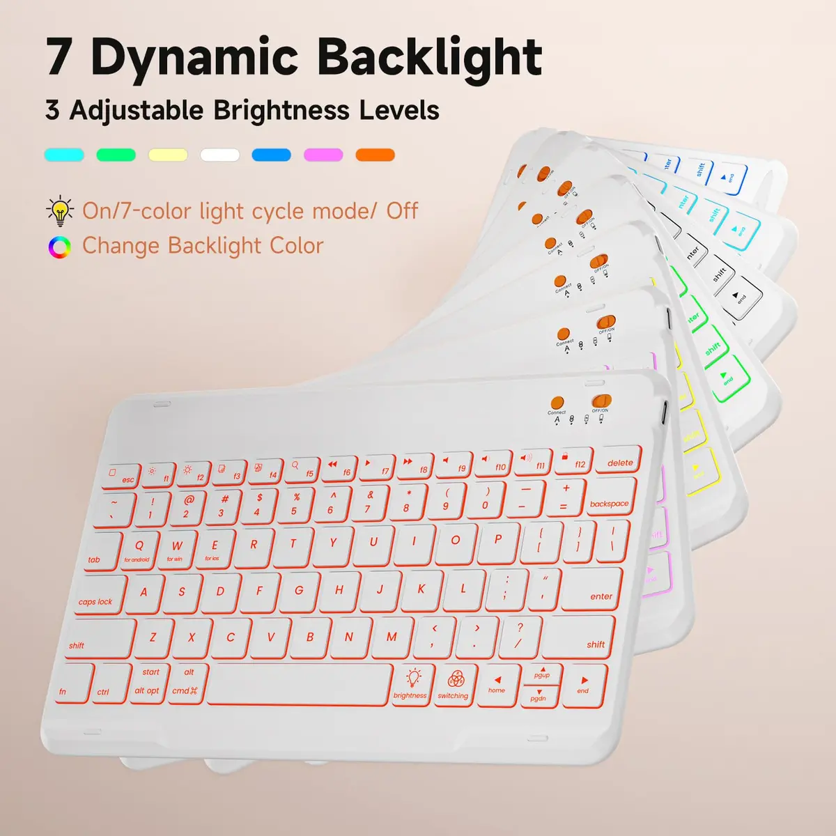 BLUTLOTUS Keyboard Case for iPad 9.7 inch 5th 6th Gen | 360° Rotatable with Pencil Holder - view 6