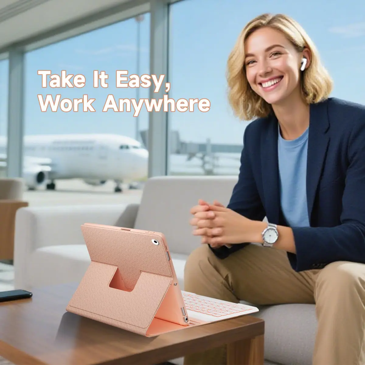 BLUTLOTUS Keyboard Case for iPad 9.7 inch 5th 6th Gen | 360° Rotatable with Pencil Holder - view 7