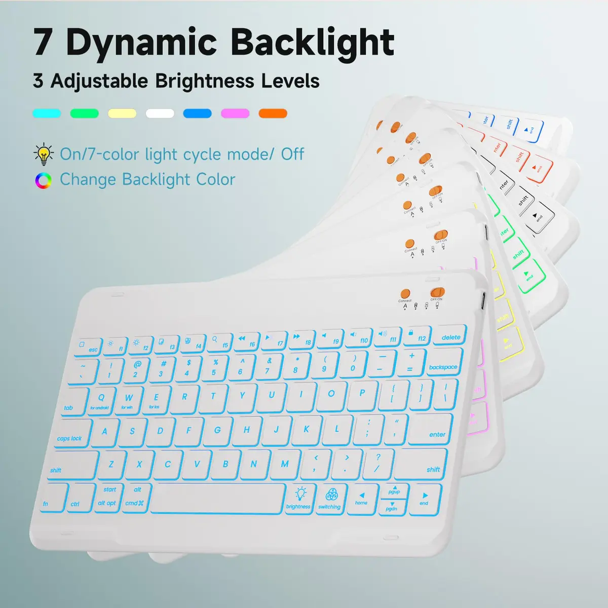 BLUTLOTUS Keyboard Case for iPad 9.7 inch 5th 6th Gen | 360° Rotatable, Backlit, Pencil Holder - view 5