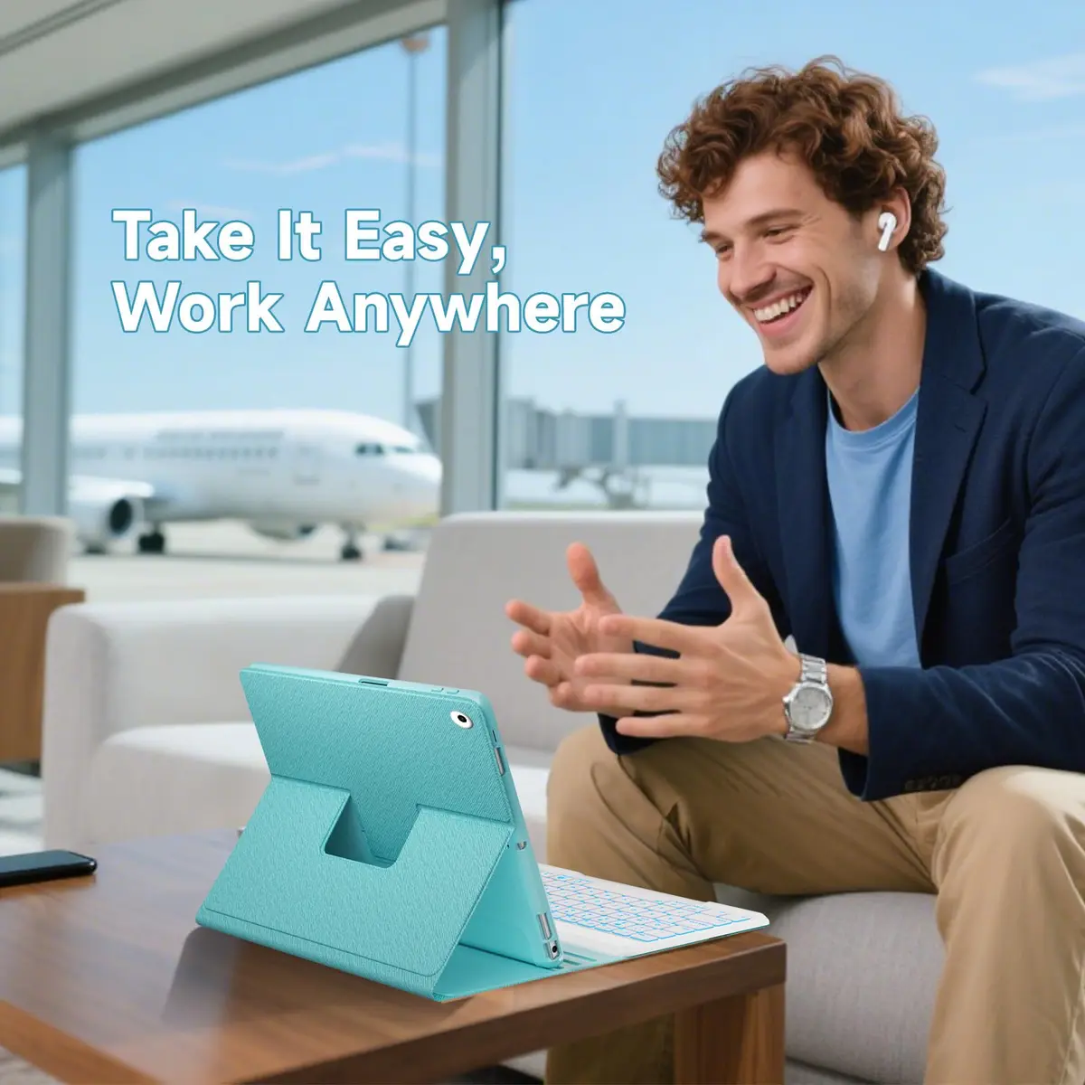 BLUTLOTUS Keyboard Case for iPad 9.7 inch 5th 6th Gen | 360° Rotatable, Backlit, Pencil Holder - view 7