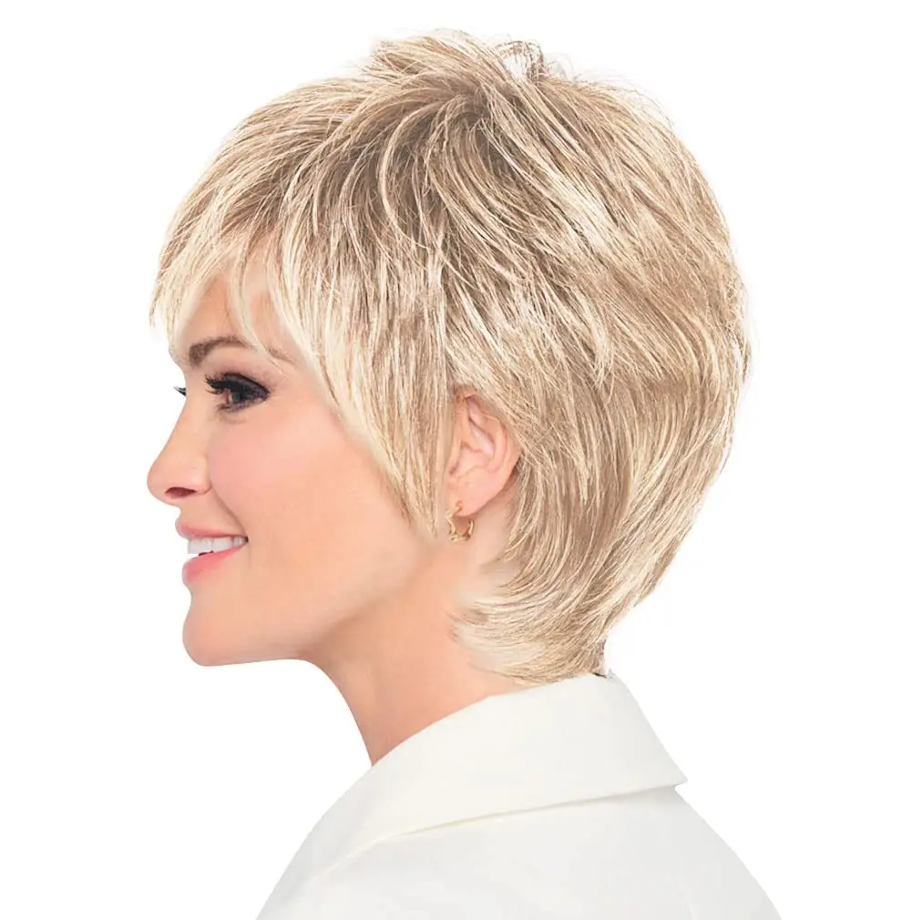 Raquel Welch Fierce And Focused Hand Tied Short Bob Wig 22in RL16/22 Iced Sweet Cream | Chic, Heat-Friendly Synthetic - view 5