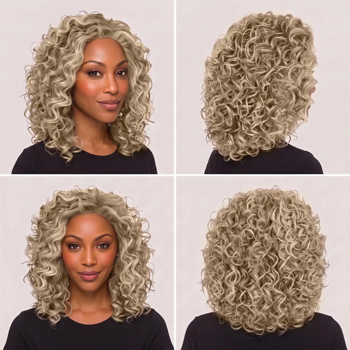 Hair u wear Raquel Welch Spiral Curls Wig, Mid-Length Blonde, Cap Size Average, Heat Friendly Synthetic Fiber - view 4