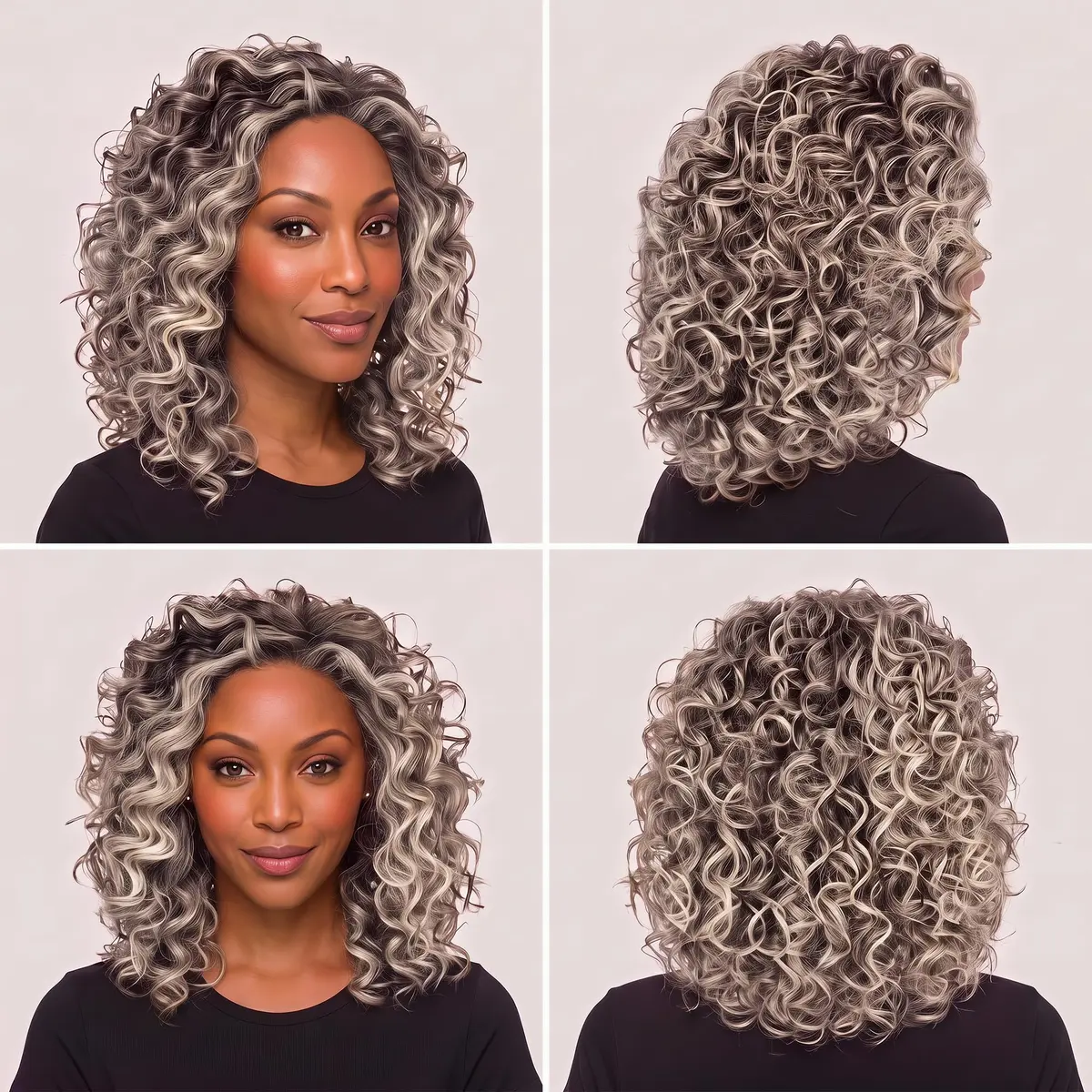 Hair u wear Raquel Welch Spiral Curls Mid-Length Blonde Wig, CLICK CLICK FLASH | Playful Layered Bob with Heat-Friendly Synthetic Fiber - view 4