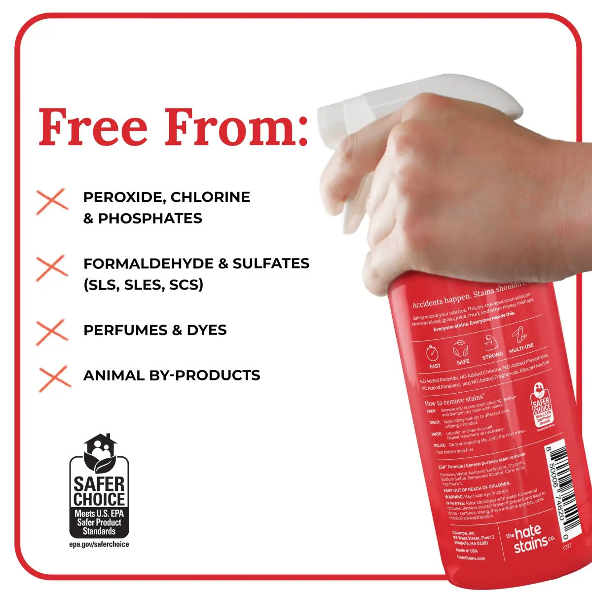 Emergency Stain Rescue Stain Remover Spray 473ml (16 Fl Oz) | Versatile Fabric & Upholstery Cleaner - view 5