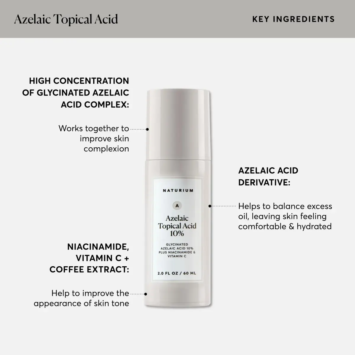 Naturium Azelaic Topical Acid 10% Serum 2 oz (59ml) | Balances Oil, Improves Tone with Niacinamide & Vitamin C - view 6
