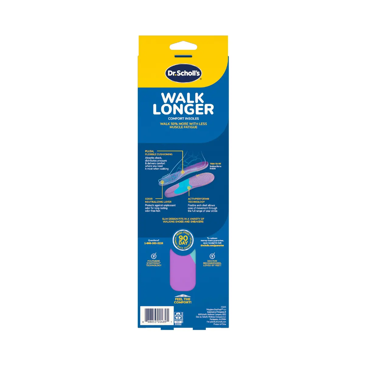 Dr. Scholl's Walk Longer Shoe Insoles for Women | All-Day Support, 1 Pair | Supports Feet & Legs - view 9