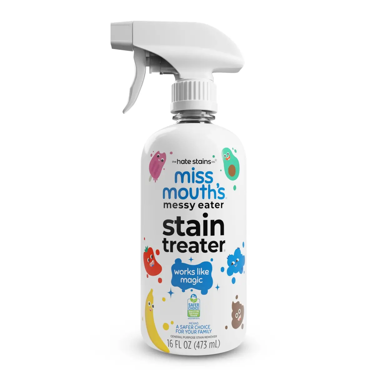 Miss Mouth's Messy Eater Stain Treater Spray 473ml (16 Fl Oz) | EPA Safer Choice Certified Laundry Stain Remover - main product image