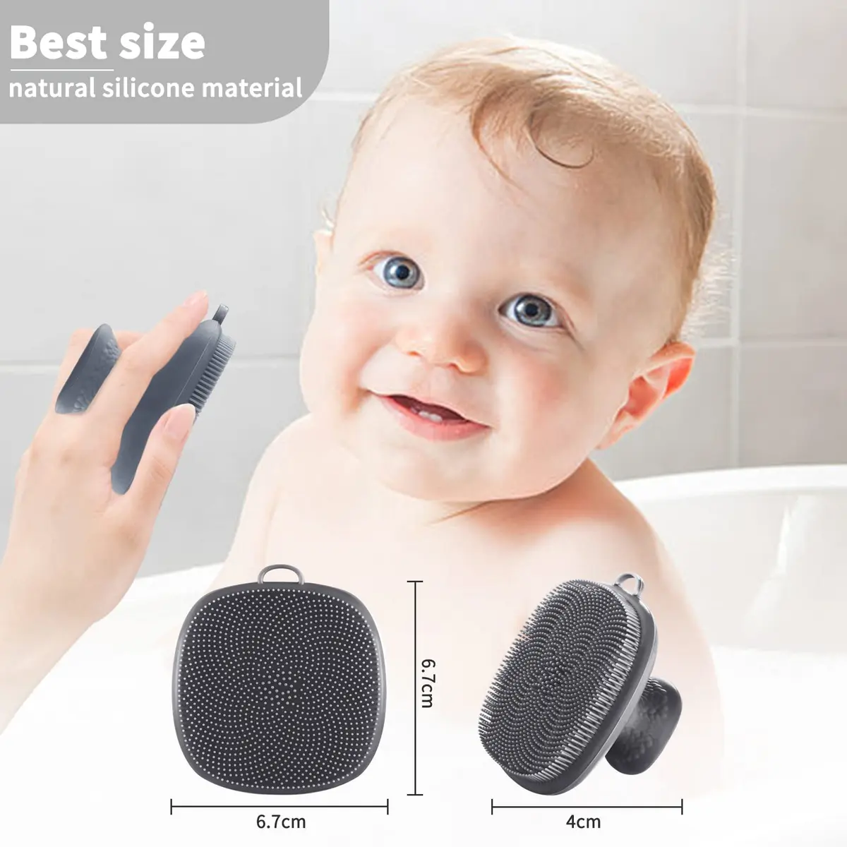 VWMYQ Face Scrubber Facial Cleansing Brush Waterproof Silicone for Men | Gentle Pore Cleanser & Exfoliator - view 4