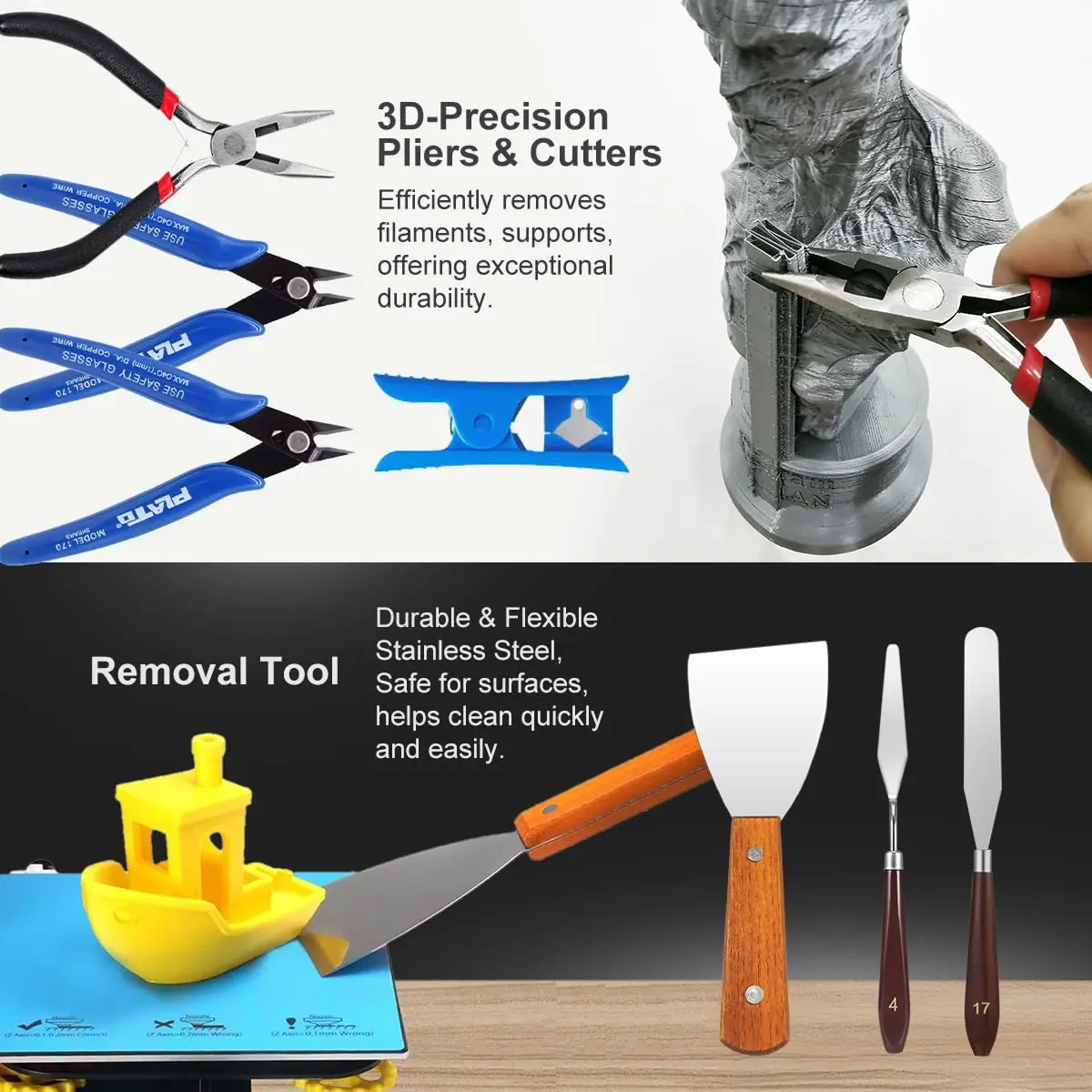 Mintion 82PCS 3D Printer Tool Kit with Case for Print Removal, Cleaning & Repair | 3D Printer Accessories - view 3