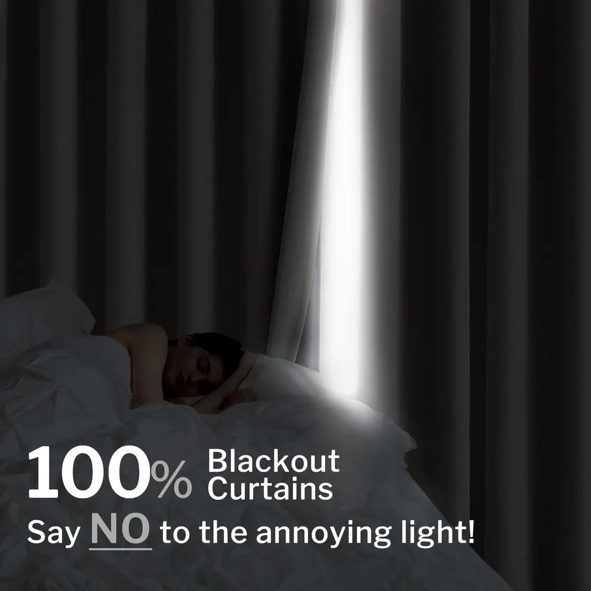 Anpark Grey Blackout Curtains 52 x 96 Inch | Thermal Linen Look Grommet Drapes for Bedroom & Living Room - view 2