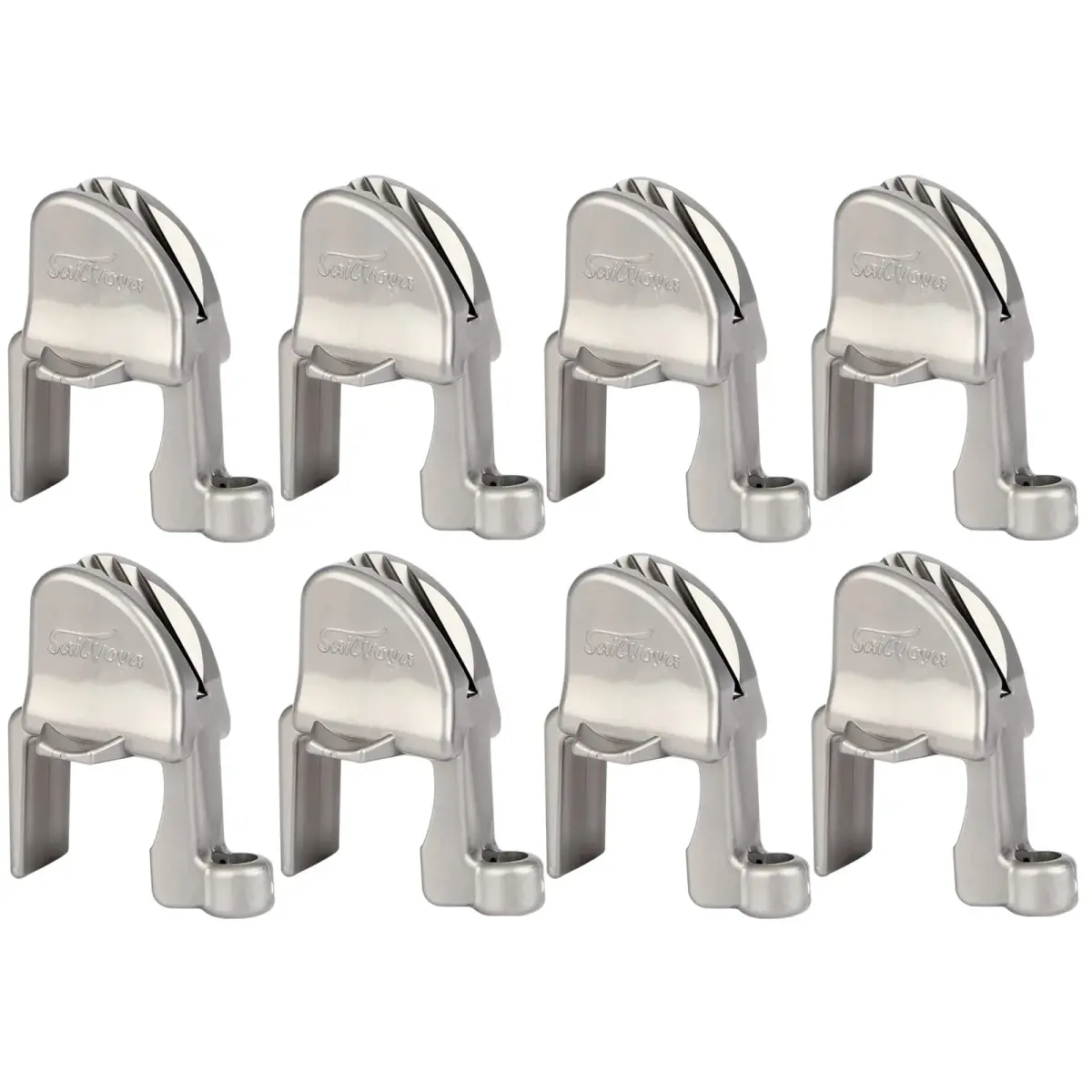 SailVoya Adjustable Pontoon Boat Fender Clips, 8 Pack | Secure 1-1.25" Square Rails - main product image