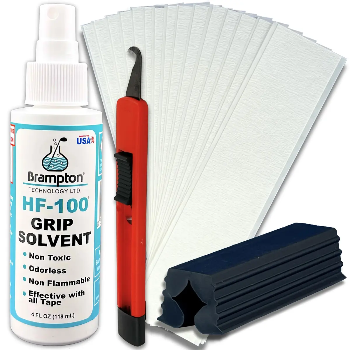 BRAMPTON TECHNOLOGY, LTD. Handle Grip Kit | Premium Golf Regripping Set, 15 Tape Strips, Solvent & Tools (4 oz) - main product image