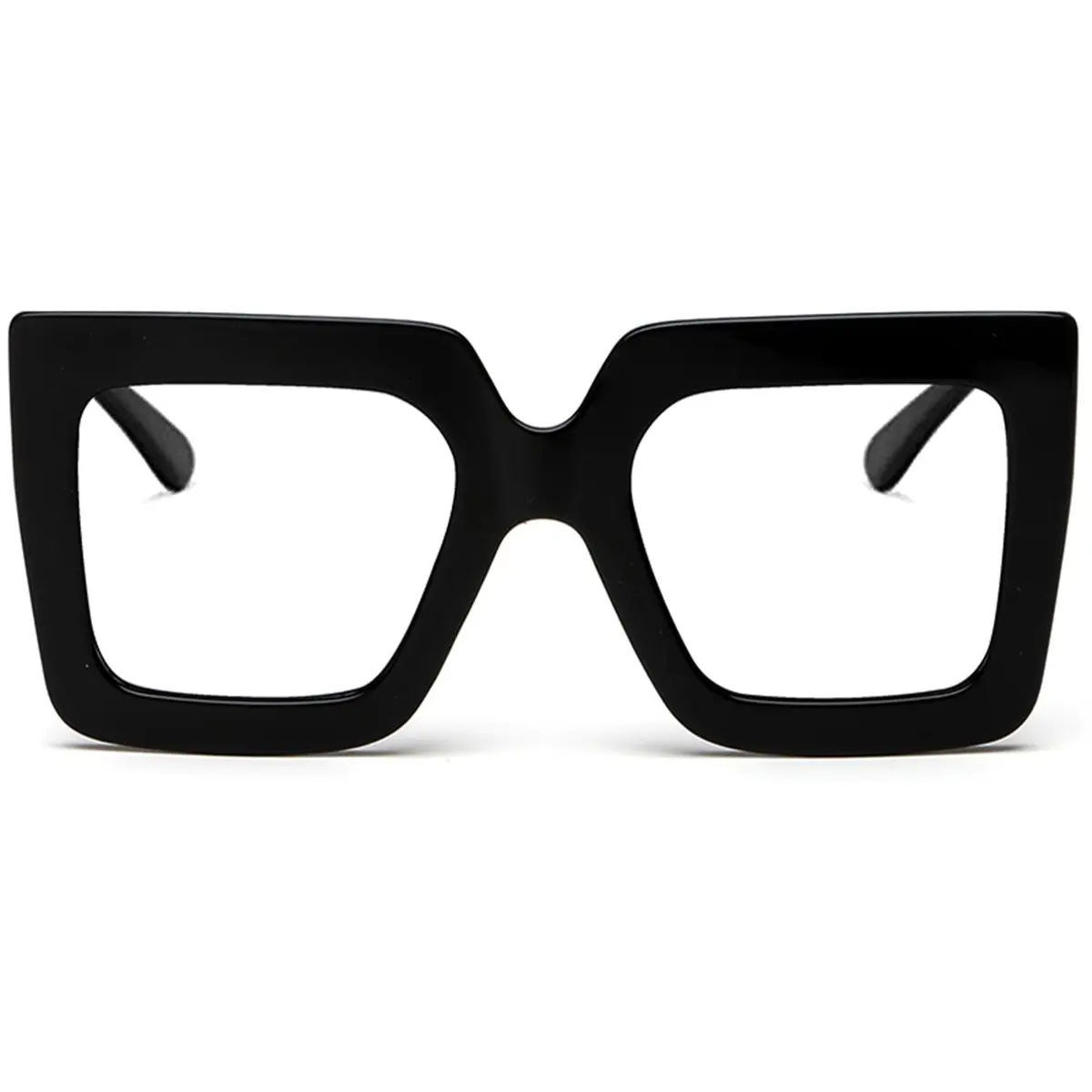 Breaksun Oversized Blue Light Glasses for Women Fashion Thick Square Computer Eyewear Non-Prescription Black - main product image