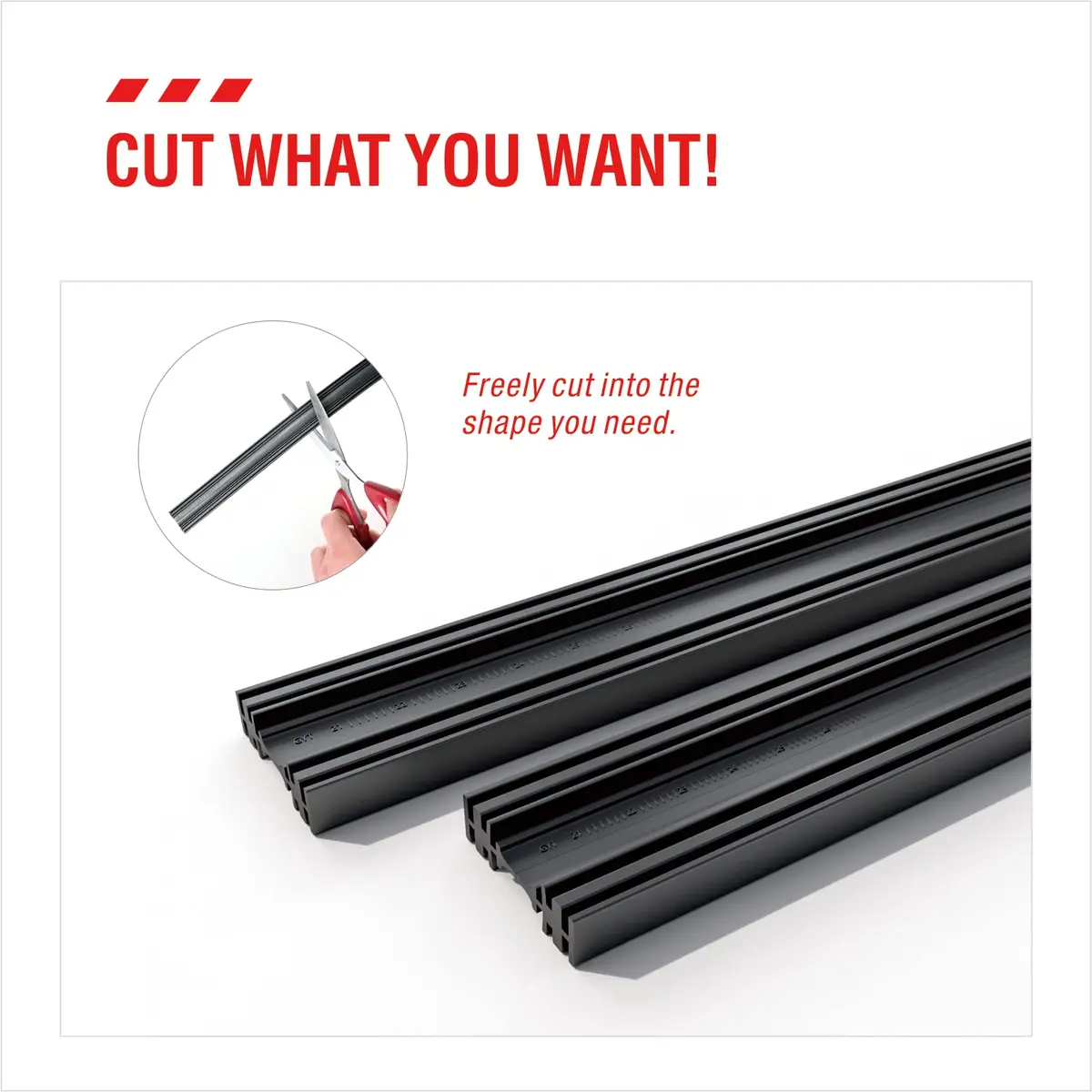 BERG REGEN 32 inch Frameless Windshield Wiper Refills | Universal 4 pcs, Adjustable, Rubber Strips for Tesla, Toyota, Hyundai, Honda - view 4