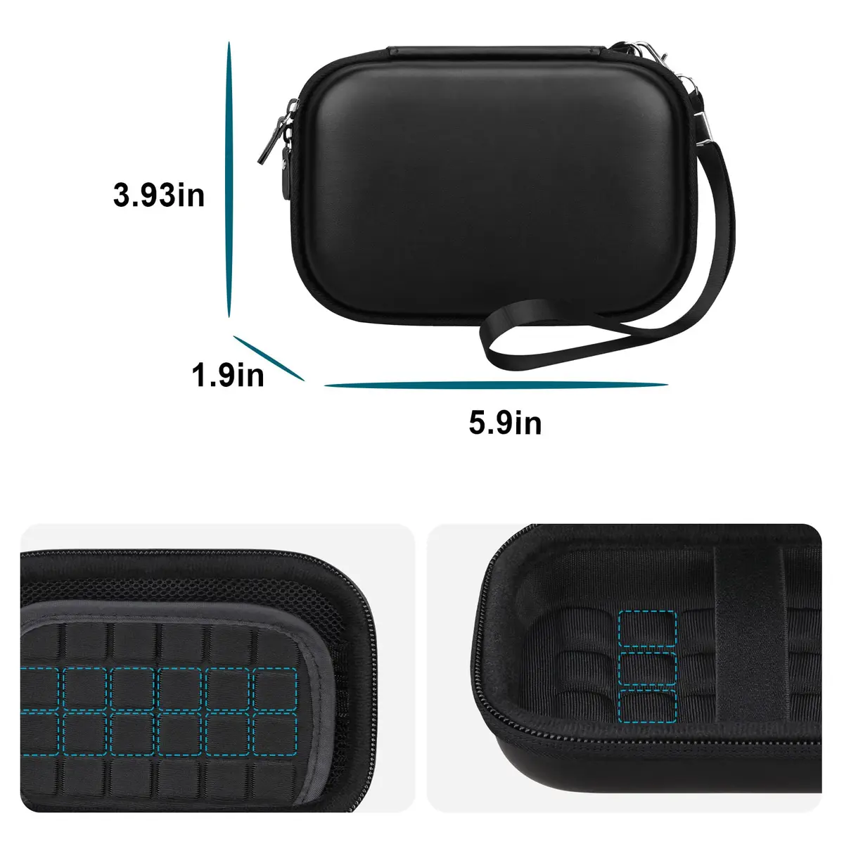 Canboc Hard Case for UnionSine Ultra Slim Portable External Hard Drive HDD | Durable PU & EVA Shell, Shockproof, Compact & Lightweight - view 4